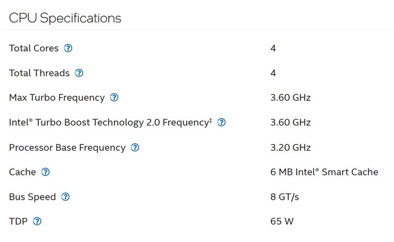 מעבד אינטל I5-6500 INTEL