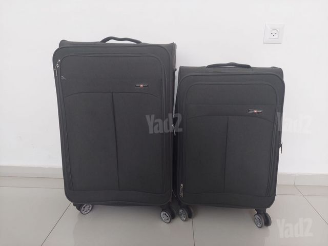 סט 2 מזוודות 28" + 24" מבד