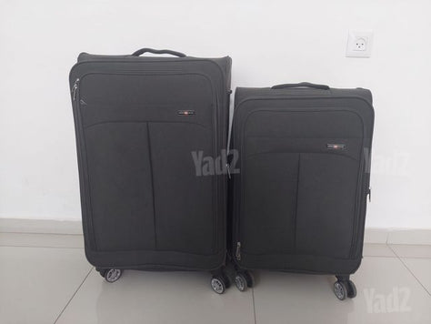 סט 2 מזוודות 28" + 24" מבד