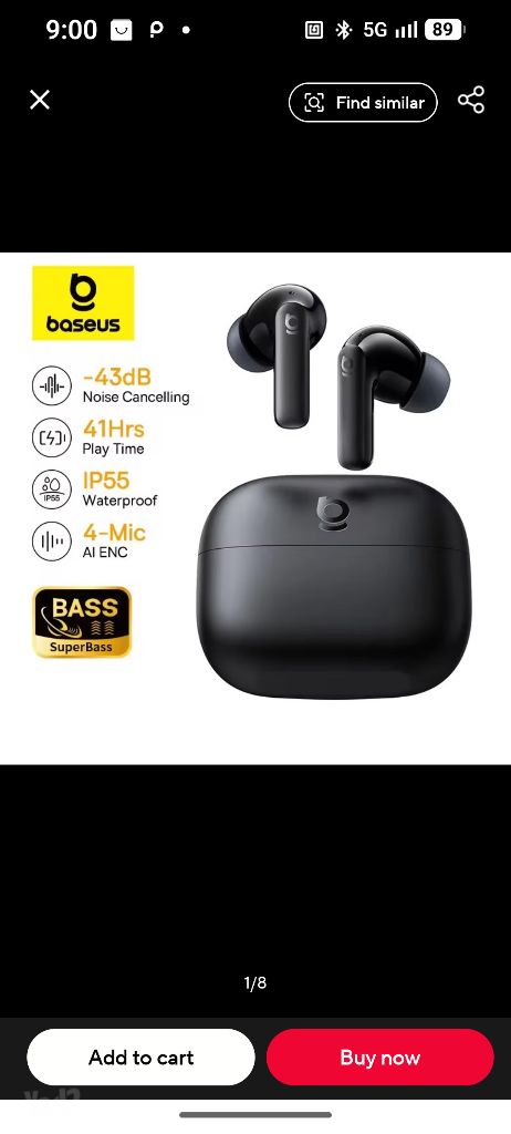 אוזניות Baseus buss ep10 NC