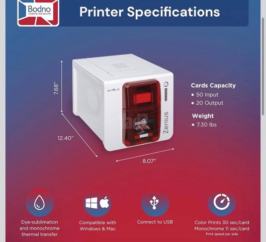 מדפסת כרטיס Evolis zenius