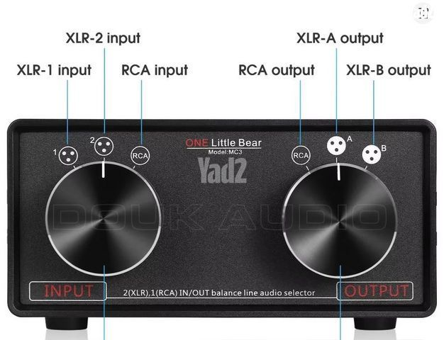 Nobsound 3-IN-3-OUT XLR