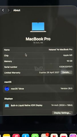 Macbook pro 14’ M5 16gb + 1TB