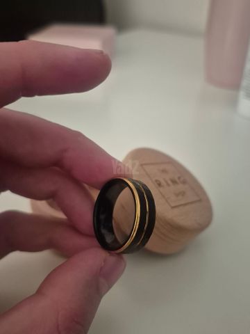 טבעת טונגסטן וזהב 24k