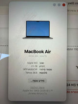 ‏MacBook Air 13 2024 M3 16 GB