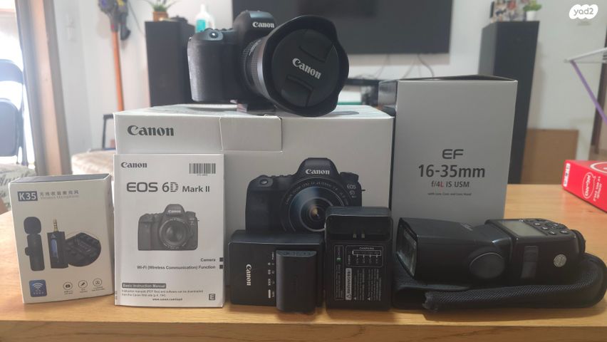 מצלמת Canon 6D mark 2 + עדשה