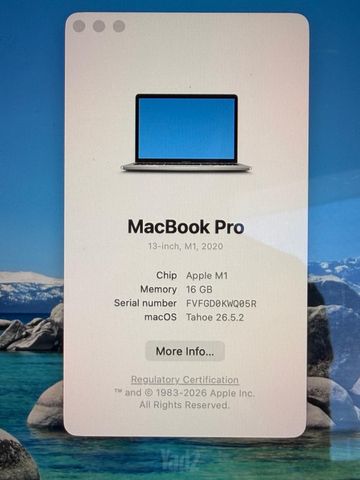 Macbook Pro M1 16GB 512GB