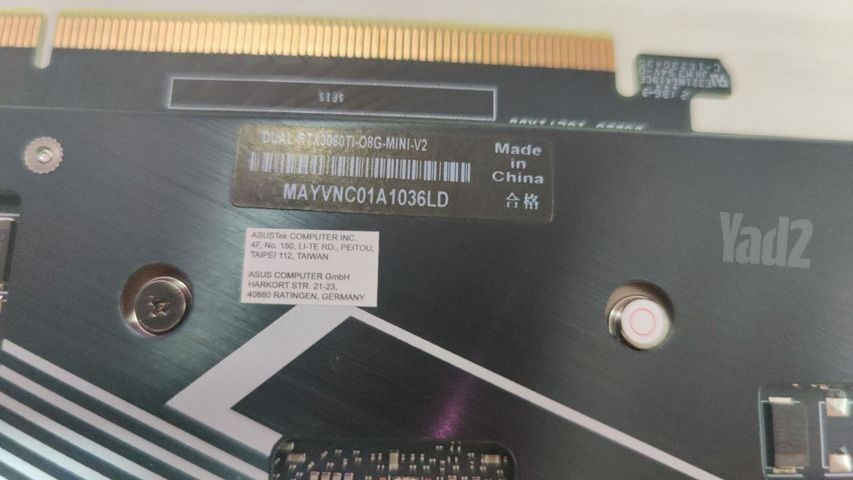 Asus RTX 3060TI 8GB Mini V2