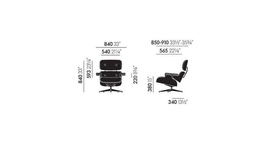 כורסא Eames Lounge + הדום