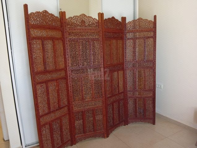 פרגוד (מחיצה) הודית מעץ מלא