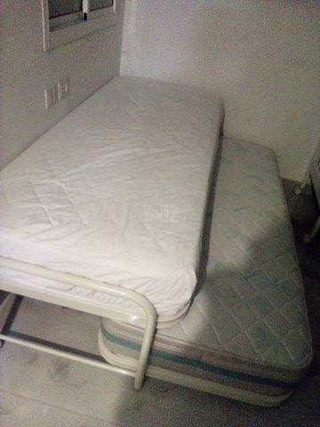 Hi-riser bed with mattresses