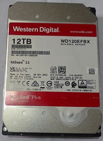 כונן קשיח WD RED PLUS 12TB
