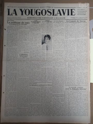 עיתון 1932 La Yugoslavia