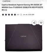 Captiva 5070rtx i7 14th 32gb