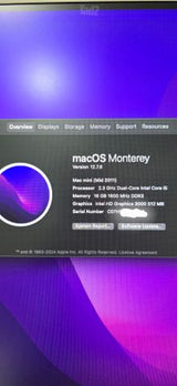 Mac mini i5, 16GB/256GB