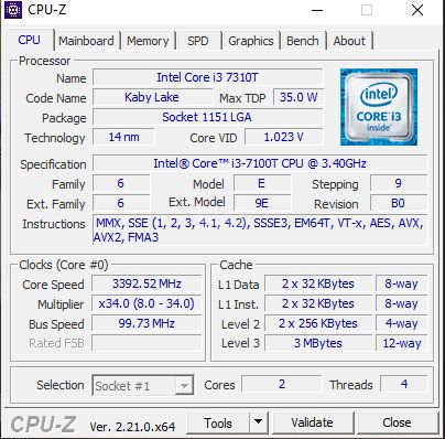 מעבד INTEL i3-7100T