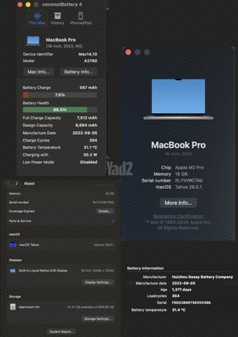 MacBook Pro 16 M2 Pro 16GB 1TB