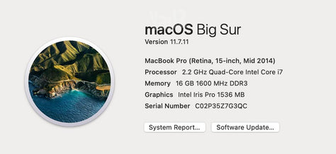 Macbook Pro 15" - i7 - 16GB