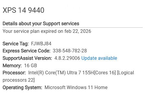Dell XPS 14 9440 Ultra 7