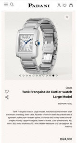 cartier tank française large