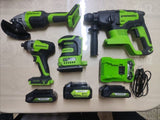 סט כלים נטענים Greenworks