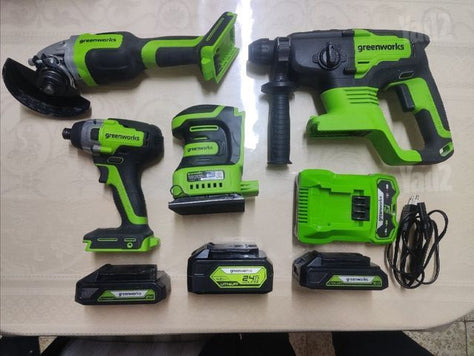 סט כלים נטענים Greenworks