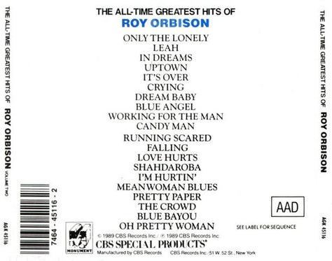 All Time Greatest Roy Orbison
