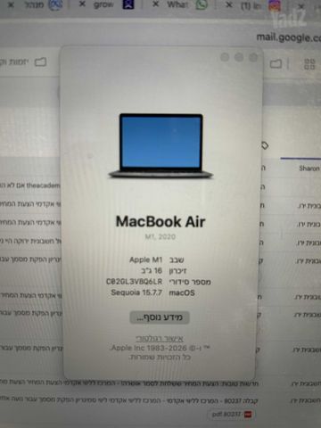 MacBook Air M1 16/256