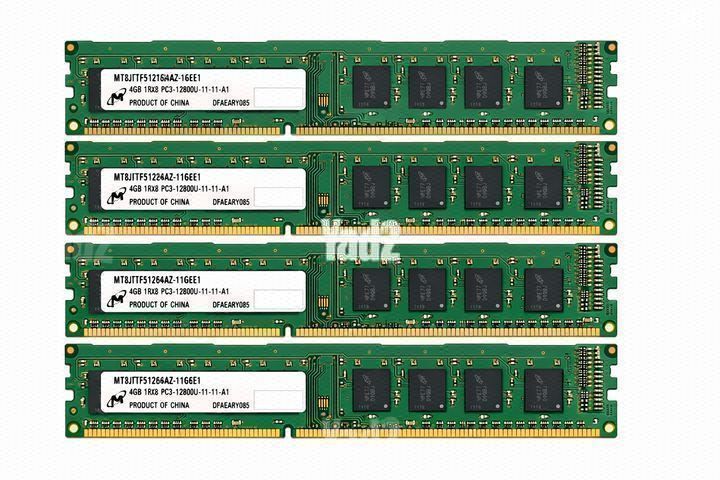 16Gb RAM 4x4Gb DDR3 1600MHz