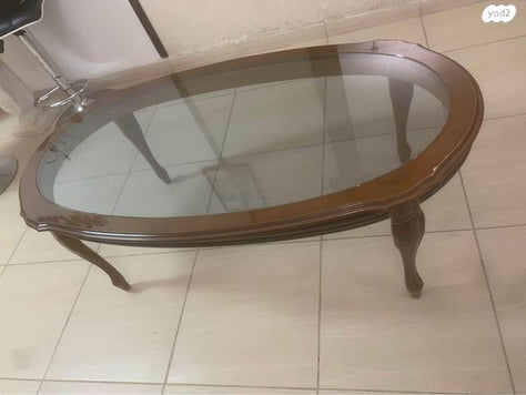 שולחן וינטג סלון חום מהגוני