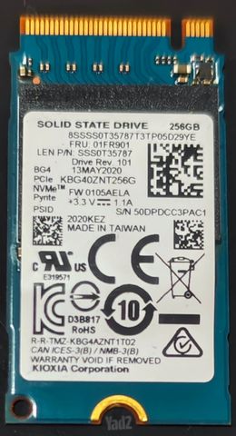 SSD M.2 NVME Kioxia 256GB