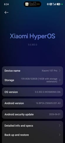 פלאפון Xiaomi 15T pro 512 16gb