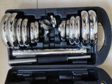chrome dumbbell set