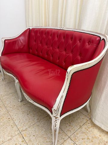 ספת וינטאז׳ מעור קפיטונאז׳