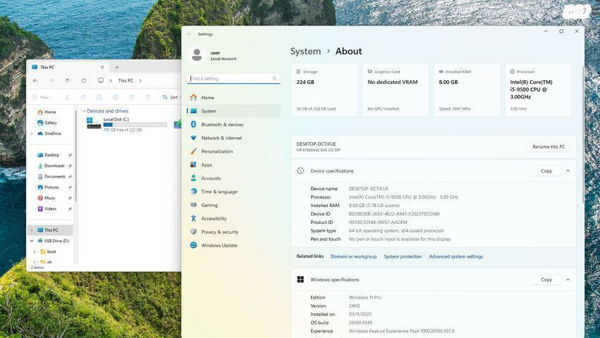 hp i5 דור  9500  sff