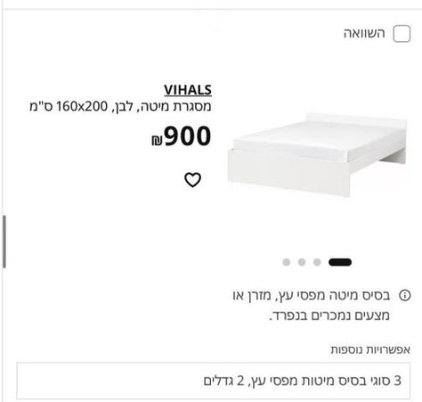 VIHALS בסיס מיטה 200×160