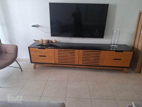 מזנון 2.20 שחור עץ
