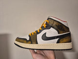 Jordan 1 Mid  Orange Wear Away