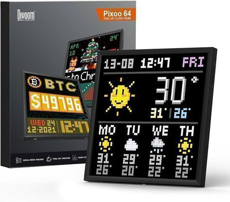 שעון קיר חכם Divoom Pixoo 64