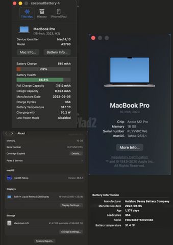 MacBook Pro 16 M2 Pro 16GB 1TB