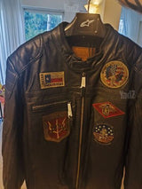 ז'קט עור TOP GUN