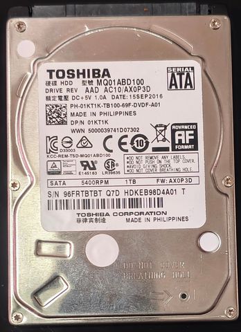 כונן קשיח 2,5" Toshiba 1TB