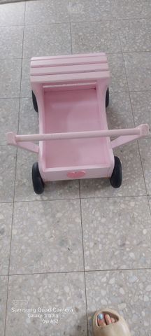 עגלת בובה מעץ