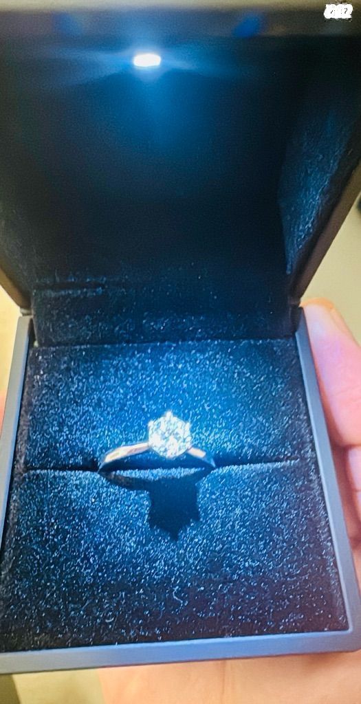 טבעת כסף יהלום מוייסנייט 1ct