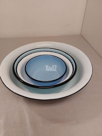 סט קערות אמייל וינטג'