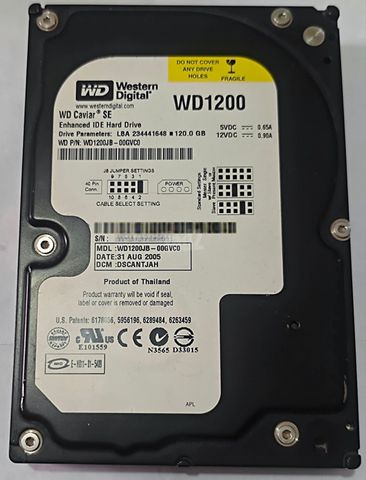 כונן קשיח WD 120GB IDE