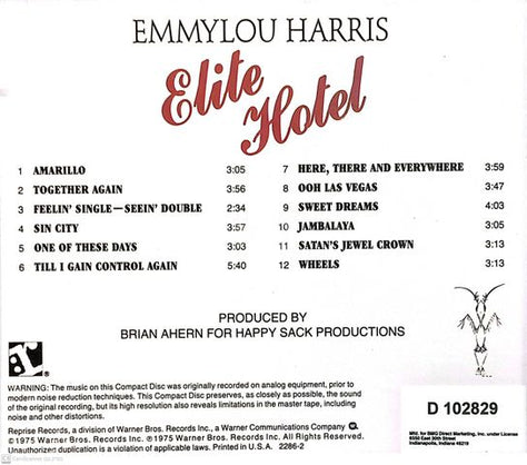 Emmylou Harris Elite Hotel