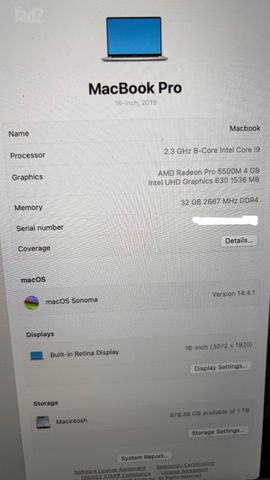 Macbook Pro 16' 2019