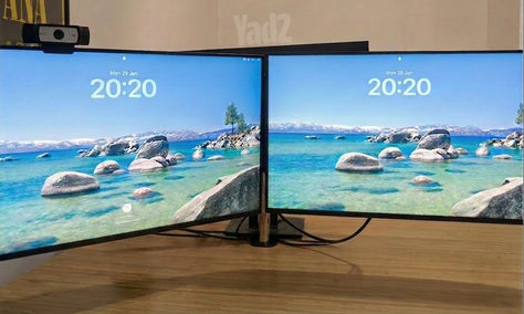 שני מסכי מחשב Dell P2425HE