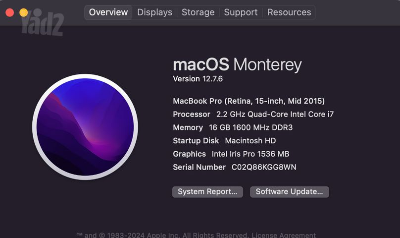 מקבוק 2015 macbook pro